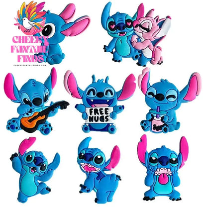 8-22Pcs Stitch Shoe Charms Cartoon DIY Shoes Accessories For Clogs Sandals Decorations  X-mas Gifts - Cheeky Fantail Finds