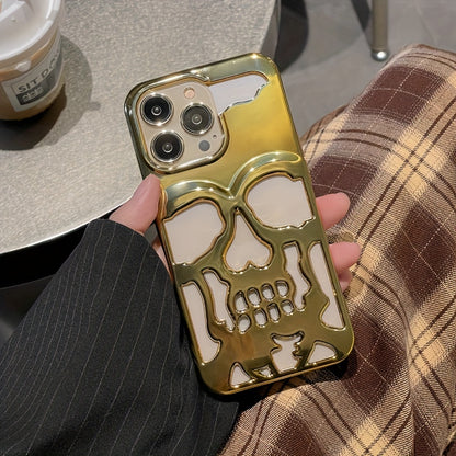 Hollow Skull Mobile Phone Case For IPhone14ProMax Soft Case 14 Protective Cover 14pro For iPhone 13Pro 11 Fashion 13promax Male 13 Female 12 For iPhone 12ProMax Cooling Model 12/11promax/ For iPhone 11