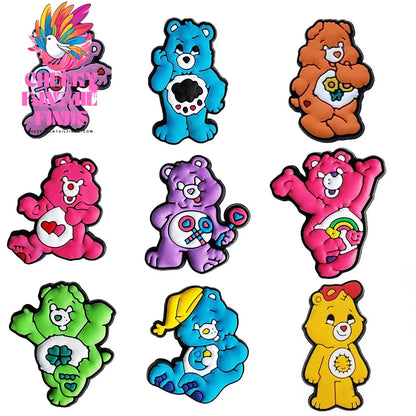 9/20pcs Rainbow Bear Shoes Charms Accessories Fit Clog Backapck Wristbands Shoe Decorate Buckle Christmas Parties Kids Gift Cheeky Fantail Finds