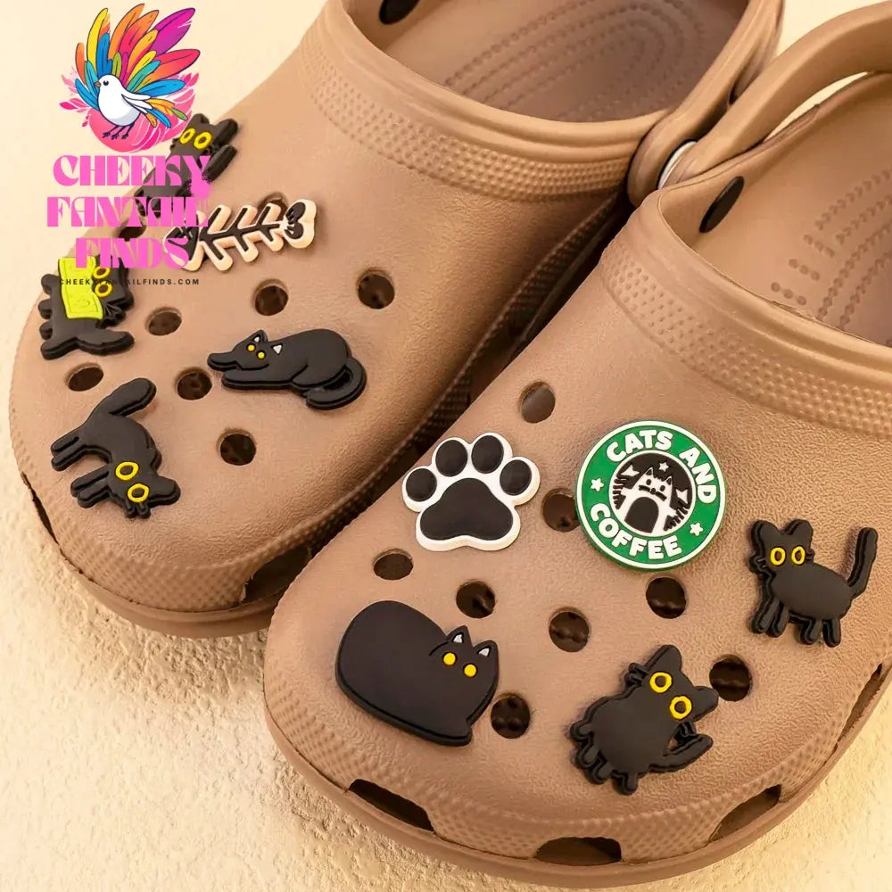 9-50pcs PVC Cat Shoe Charms Pet Shoe Decorations Pins for Women Girls Gift Sandal Accessories Ragdoll Cat Animal Clog Buckle - Cheeky Fantail Finds