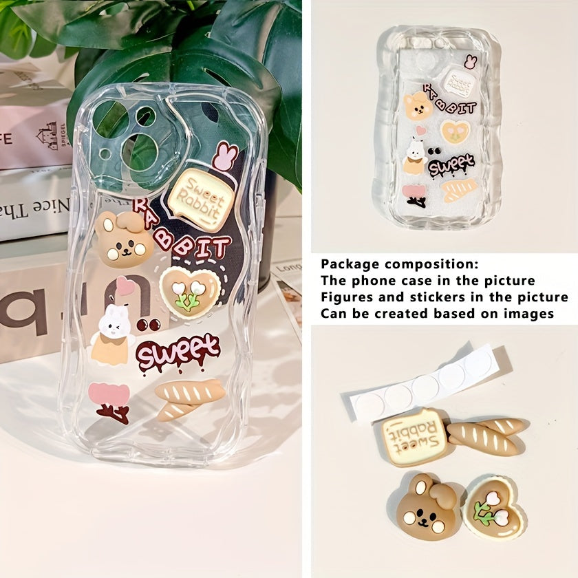Cute 3D Rabbit Doll Soft Drop Resistant And Shockproof Silicone Phone Case Suitable For Redmi 12 12C A1 10C 10 10A 9 9A 9C 9T Note 12 12s 11s 10s 11 10 9s 9 Pro K30 Xiaomi 11 12 Poco X3 F3 M4 Pro Lite TPU Protective Cover