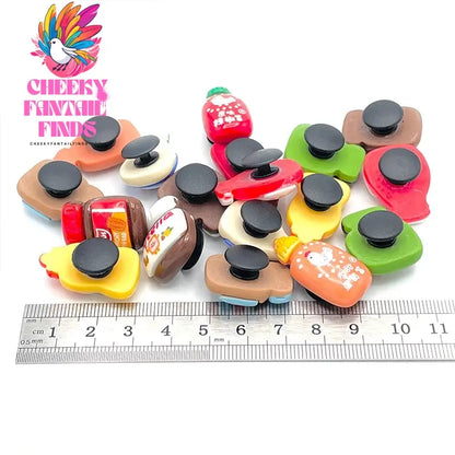 9Pcs Cute Peanut Butter Shoe Decoration For Sandals DIY Parts Fun Tomato Sauce Shoe Charms For Child's Slippers Accessories Gift Cheeky Fantail Finds
