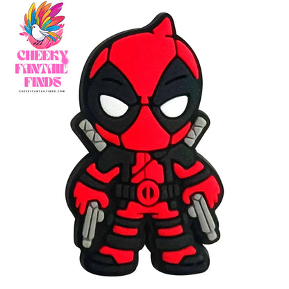 9Pcs/Set Deadpool Shoe Charms Cartoon Series Shoes Decoration Accessorie Buckle DIY Clogs Sandal Wristband Kids Gifts Cheeky Fantail Finds