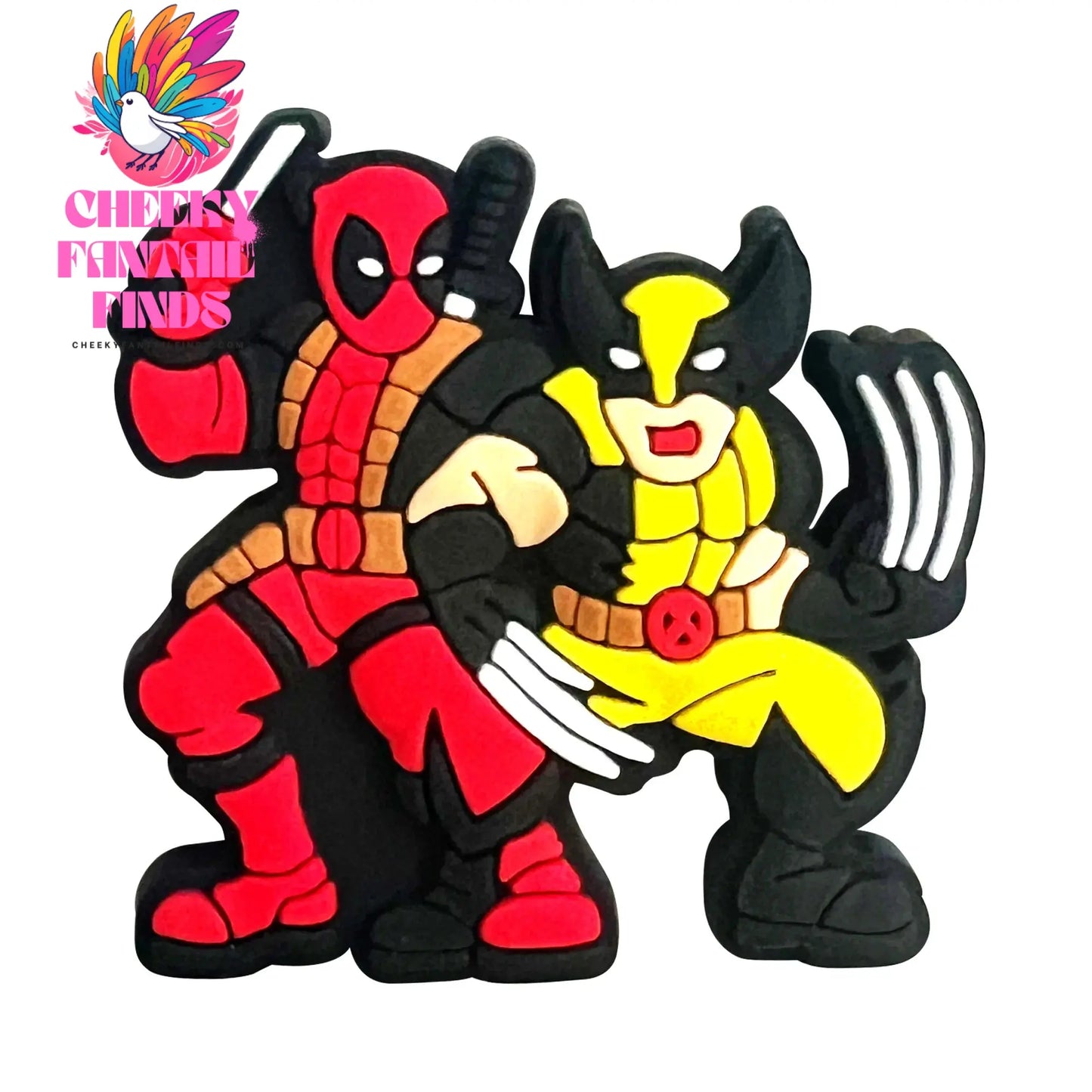 9Pcs/Set Deadpool Shoe Charms Cartoon Series Shoes Decoration Accessorie Buckle DIY Clogs Sandal Wristband Kids Gifts Cheeky Fantail Finds
