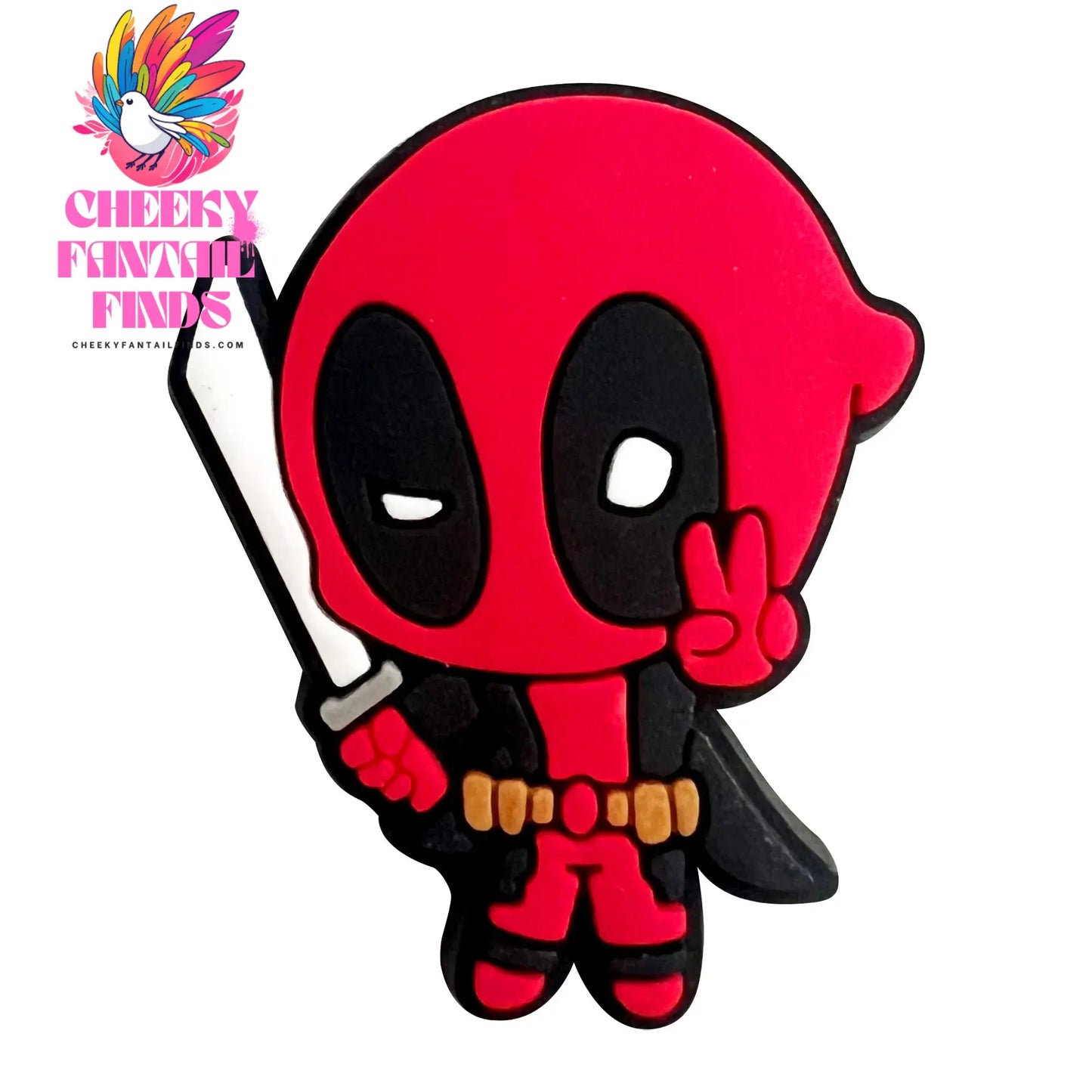 9Pcs/Set Deadpool Shoe Charms Cartoon Series Shoes Decoration Accessorie Buckle DIY Clogs Sandal Wristband Kids Gifts Cheeky Fantail Finds