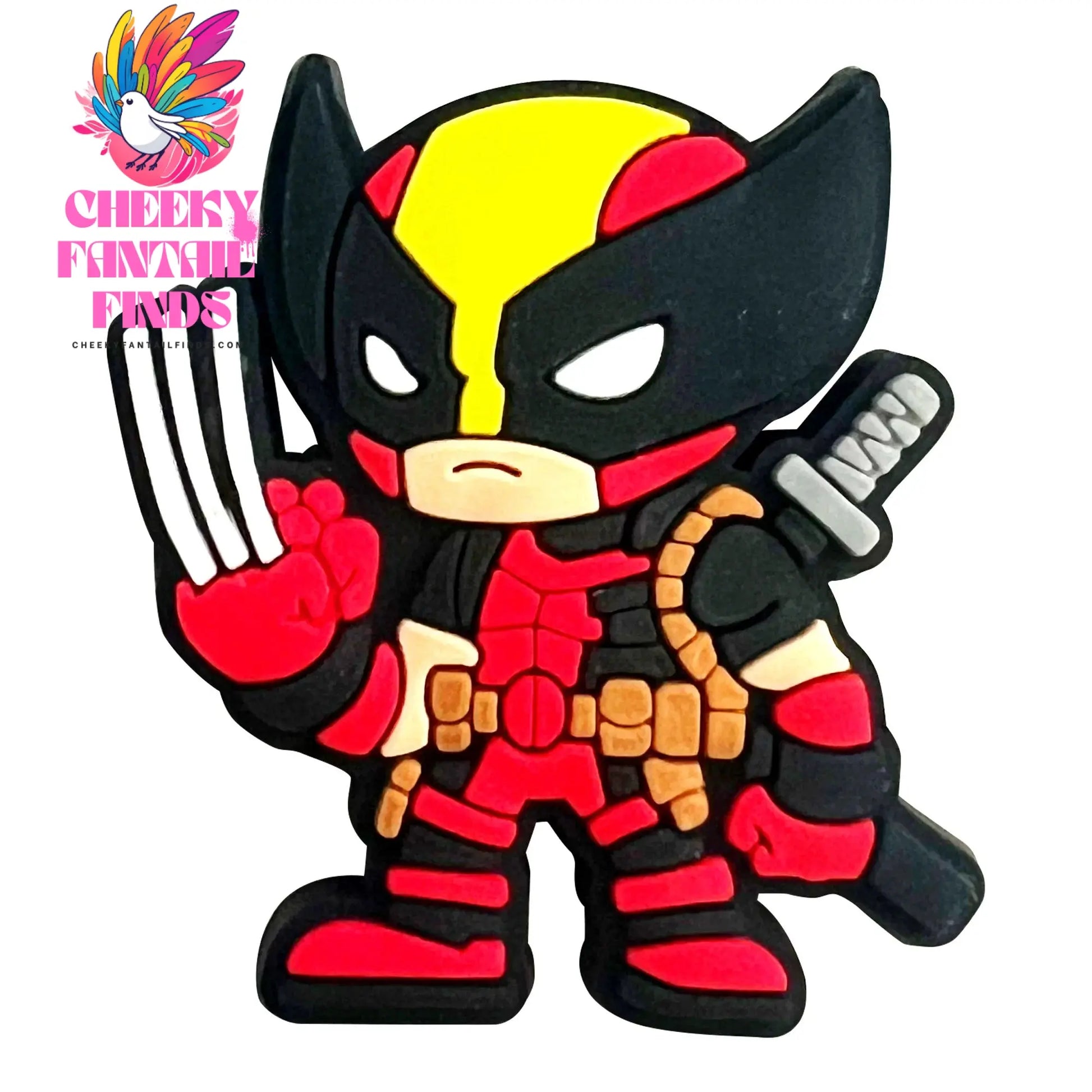 9Pcs/Set Deadpool Shoe Charms Cartoon Series Shoes Decoration Accessorie Buckle DIY Clogs Sandal Wristband Kids Gifts Cheeky Fantail Finds