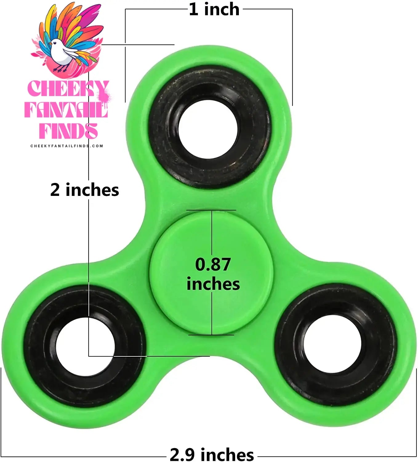 ABS Fidget Spinner EDC Spinner For Autism ADHD Anti Stress Tri-Spinner High Quality Adult Kids Funny Toys Cheeky Fantail Finds