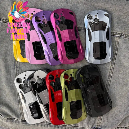 Advanced 3D Supercar Suitable For iPhone 11 12 13 14 15 Pro Max Phone Back Cover Protective Case Soft Cover Cheeky Fantail Finds