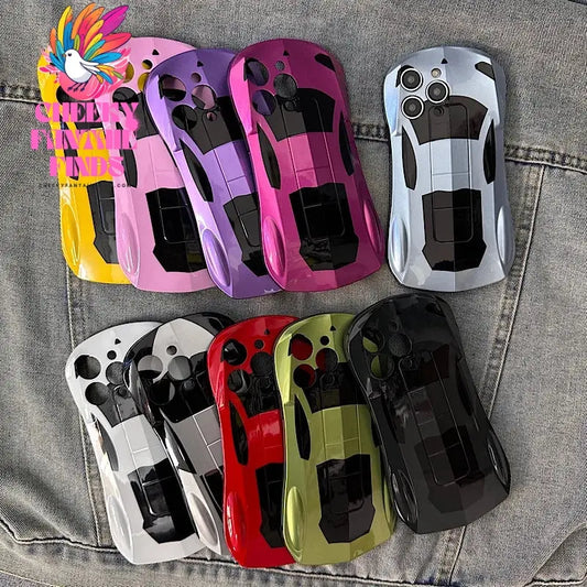 Advanced 3D Supercar Suitable For iPhone 11 12 13 14 15 Pro Max Phone Back Cover Protective Case Soft Cover Cheeky Fantail Finds