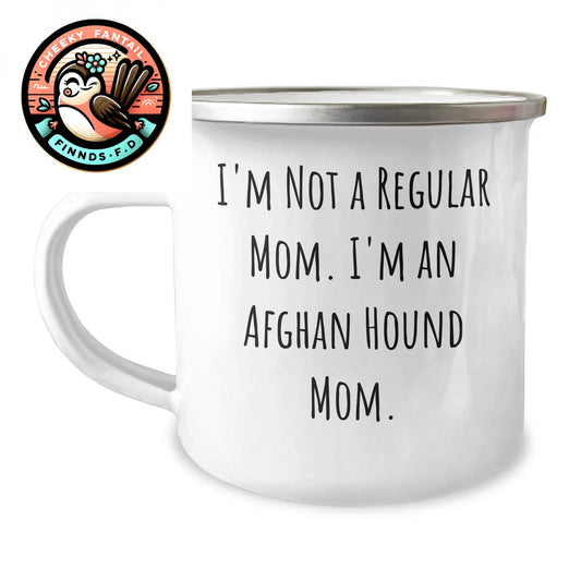 Afghan Hound Dog Mom Funny Camping Mug Gifts for Men from Family, I'm Not A Regular Mom. I'm An Afghan Hound Mom. - Father's Day Unique Gifts - Image 1