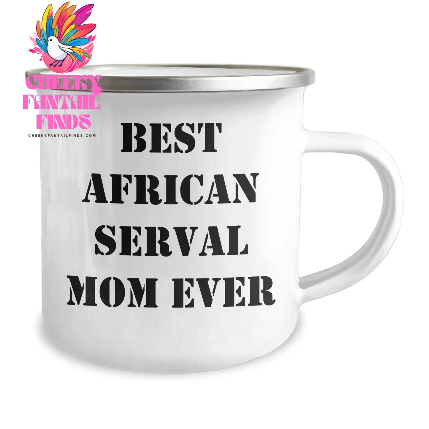 African Serval Mom Ever Gifts for Father's Day | Funny African Serval Camping Mug Gifts from Daughter - Image 2