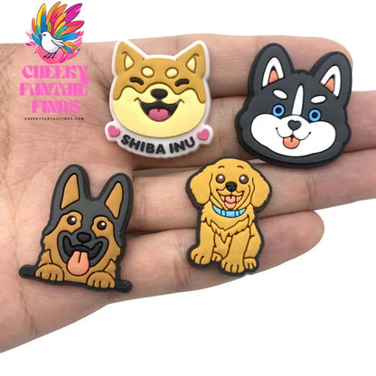 Animals Dog Shoe Charms for Shoe Accessories Charms Clogs Bubble Slides Shoe DIY Shoe Decoration Buckle Charms Kids Party Gift Cheeky Fantail Finds