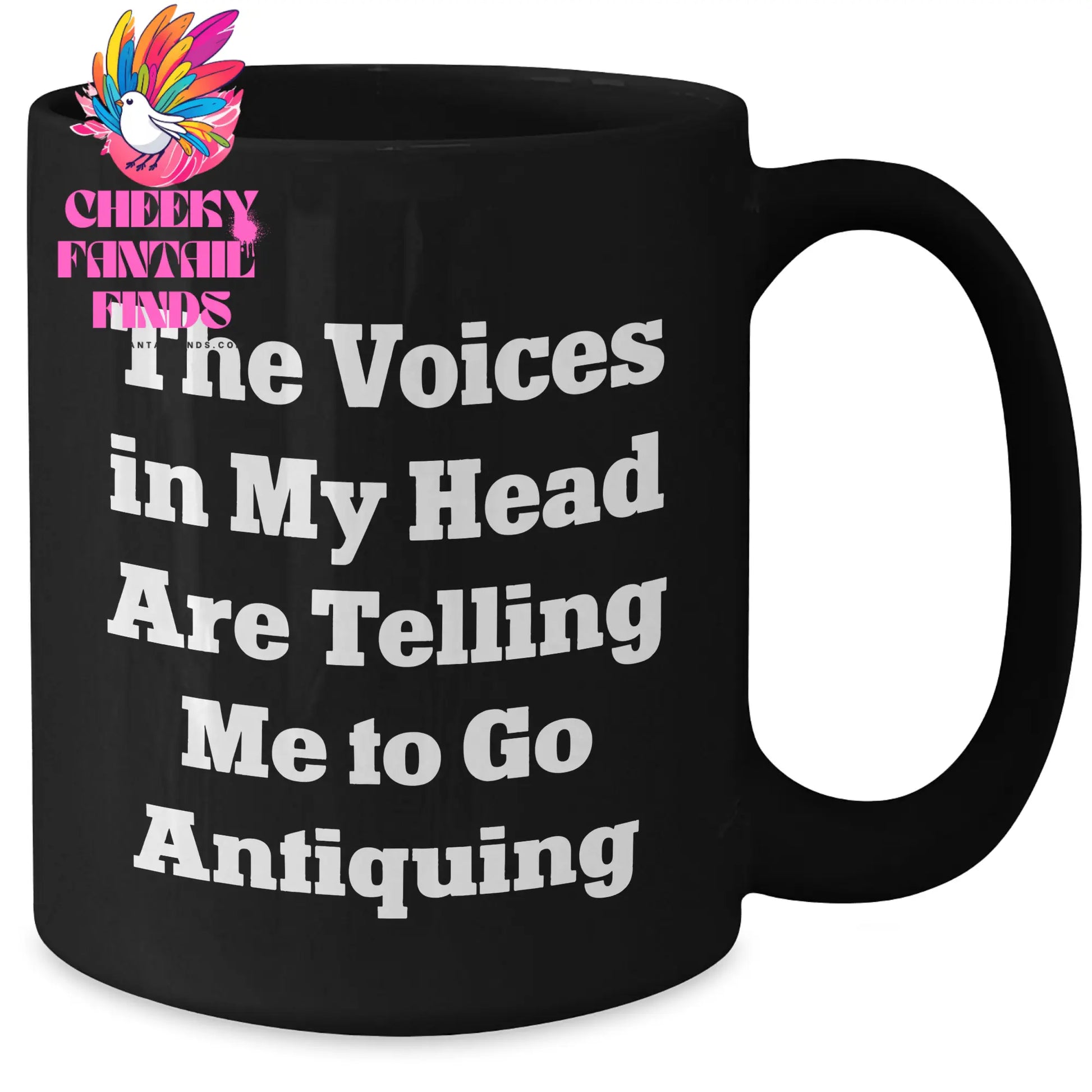 Antiquing Adventures await, Funny Quote Black Coffee Mug for Mother's Day Unique Gifts from Family and Friends - Additional