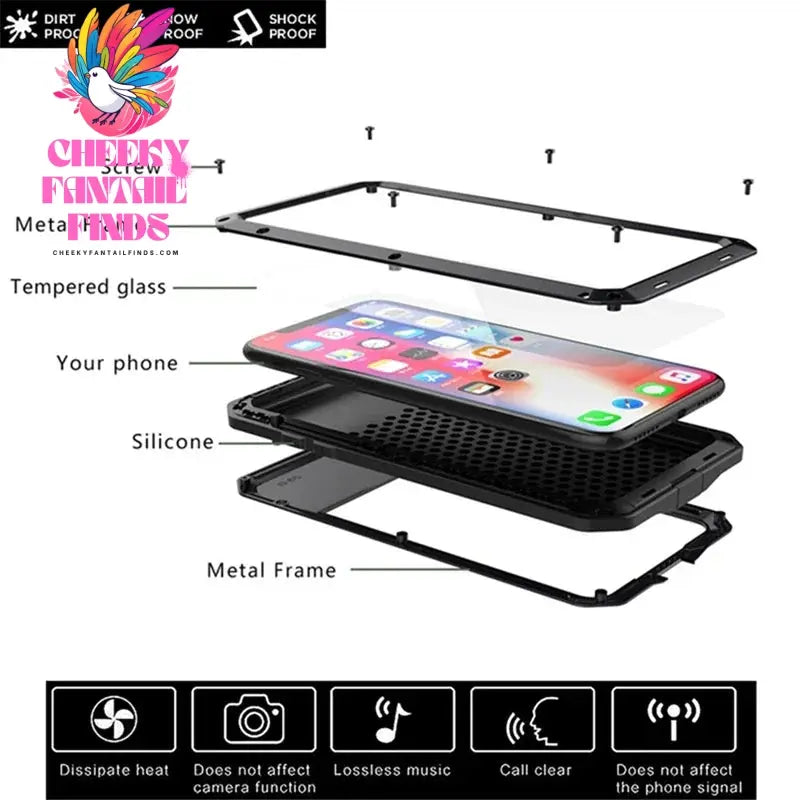 Armor Metal Aluminum Shockproof Case for iPhone 16 15 Pro Max iPhone 16 15 Plus 15 Pro Outdoor Military Phone Cover Cheeky Fantail Finds