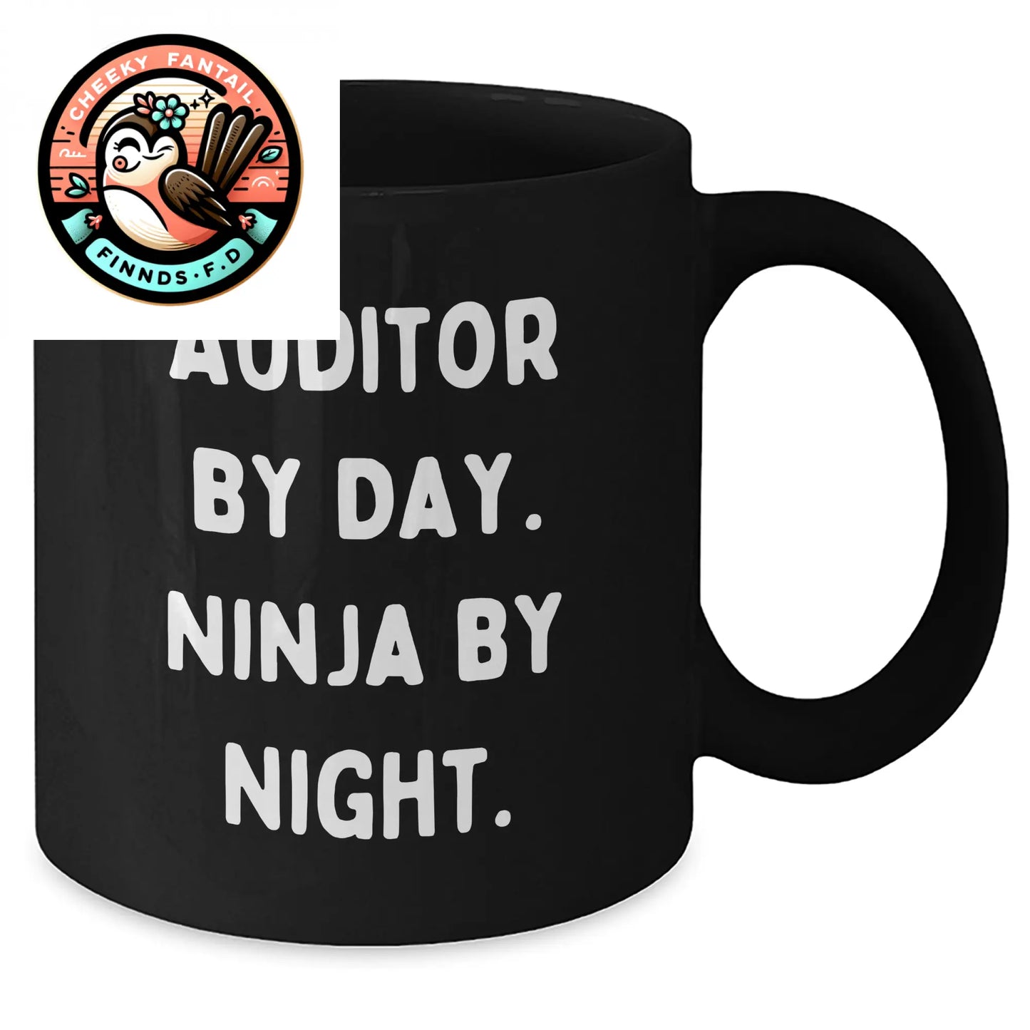 Auditor Gifts, 'Ninja By Night' Funny Black Coffee Mug for Father's Day, Gifts from Men, Women, Family, or Coworkers - Additional