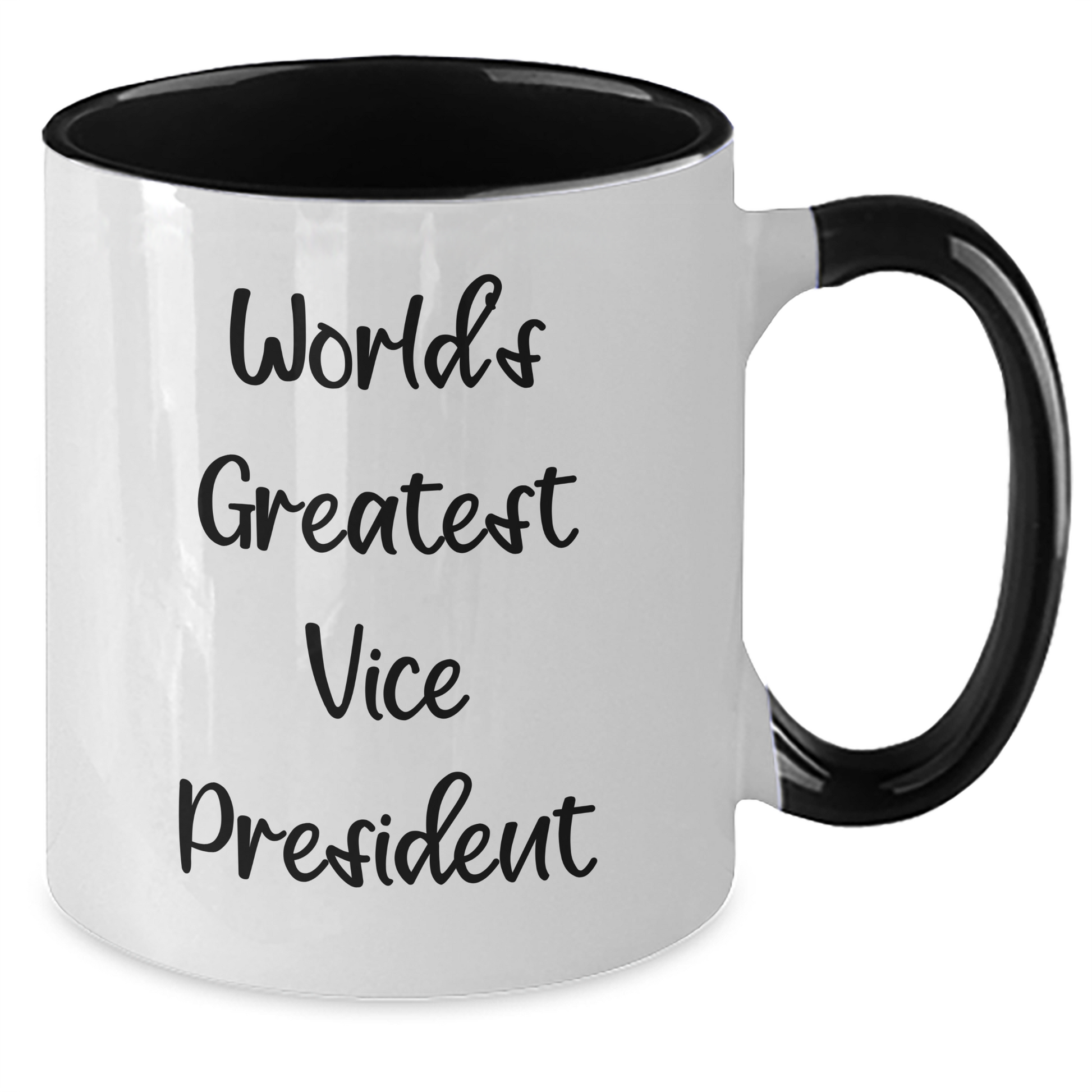 Funny Vice President Gifts - World's Greatest Vice President Two Tone Coffee Mug, Graduation Unique Gifts from Friends, Coworkers, Family - Additional