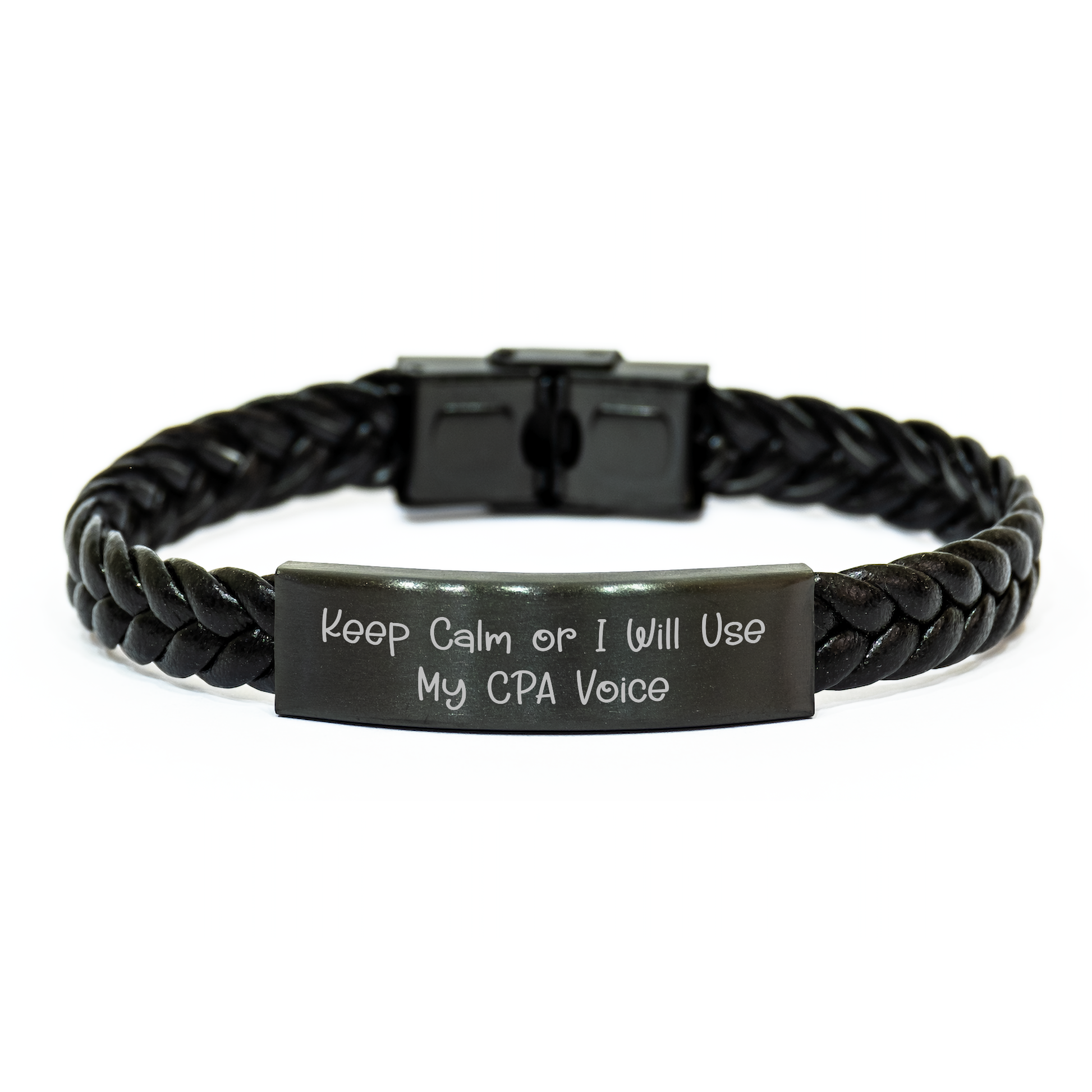 Funny CPA Quotes Interlaced Leather Bracelets Gifts from Friends or Family for Men or Women on Father's Day - Image 1