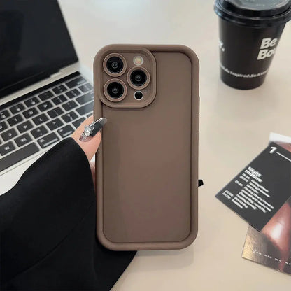 Beige Brown Black Stylish Phone Case for iPhone 15 14 13 12 11 Pro Max Plus 7 8 SE X XR XS Max, Slim Protective Shockproof Cover Cheeky Fantail Finds