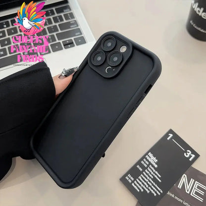 Beige Brown Black Stylish Phone Case for iPhone 15 14 13 12 11 Pro Max Plus 7 8 SE X XR XS Max, Slim Protective Shockproof Cover Cheeky Fantail Finds