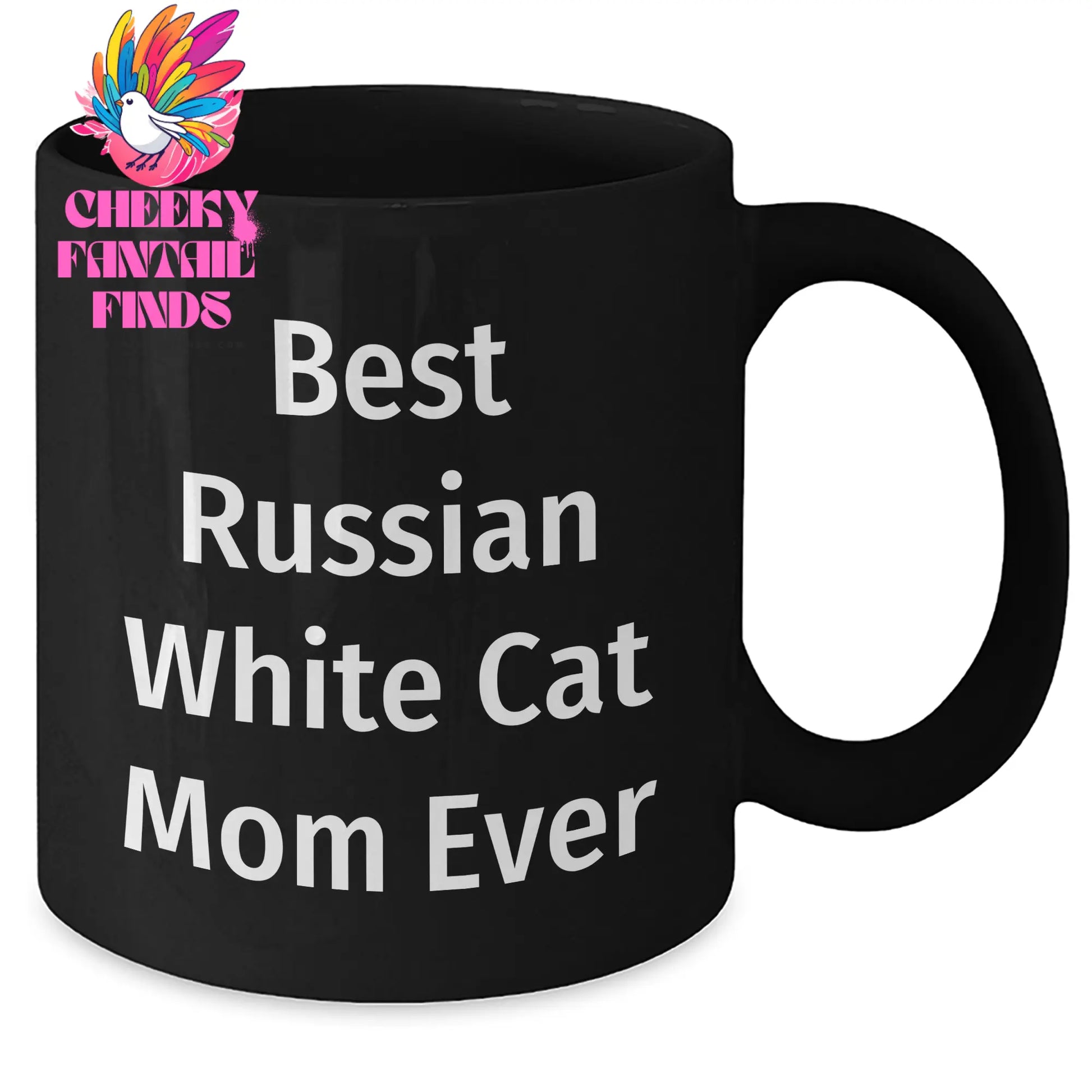 Best Russian White Cat Mom Ever Gifts - 11oz or 15oz Black Coffee Mug - Funny Russian White Cat Mom Gifts for Father's Day Unique Gifts - Additional