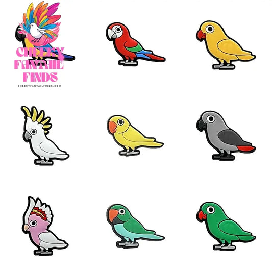 Bird Shoe Charms for Shoe Accessories Kids Clogs Pins Boy Girls Badges Men Jeans Women Cheeky Fantail Finds