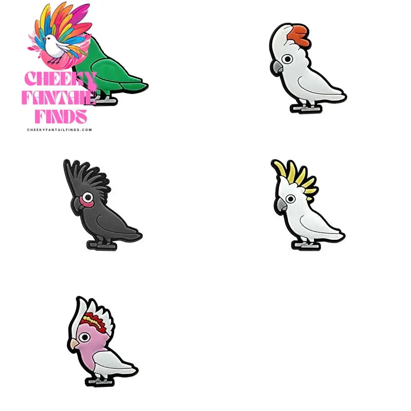 Bird Shoe Charms for Shoe Accessories Kids Clogs Pins Boy Girls Badges Men Jeans Women Cheeky Fantail Finds