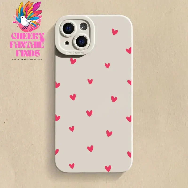 Black Love Heart Phone Case For iPhone 16 14 15 13 12 11 Pro Max X XR XS 7 8 15 16 Plus SE 2020 Shockproof Silicone Soft Cover Cheeky Fantail Finds