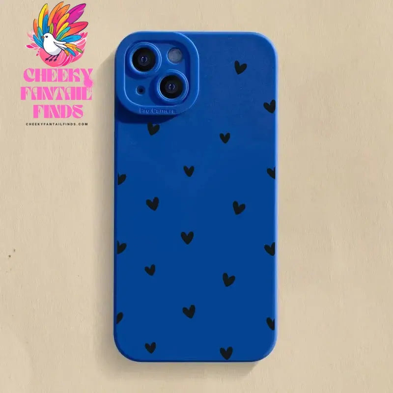 Black Love Heart Phone Case For iPhone 16 14 15 13 12 11 Pro Max X XR XS 7 8 15 16 Plus SE 2020 Shockproof Silicone Soft Cover Cheeky Fantail Finds