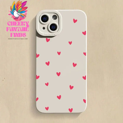 Black Love Heart Phone Case For iPhone 16 14 15 13 12 11 Pro Max X XR XS 7 8 15 16 Plus SE 2020 Shockproof Silicone Soft Cover Cheeky Fantail Finds