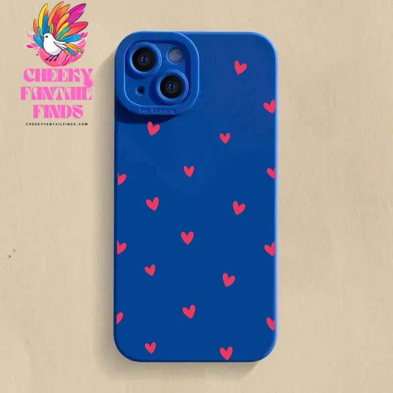 Black Love Heart Phone Case For iPhone 16 14 15 13 12 11 Pro Max X XR XS 7 8 15 16 Plus SE 2020 Shockproof Silicone Soft Cover Cheeky Fantail Finds
