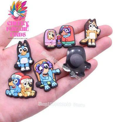 Bluey Bingo Chilli Shoe Charms Buckle Garden Clogs Decoration Sandals Anime Cartoon Slippers Accessories Children Christmas Gift Cheeky Fantail Finds