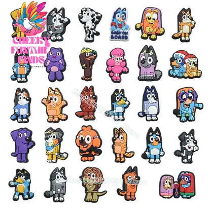 Bluey Bingo Chilli Shoe Charms Buckle Garden Clogs Decoration Sandals Anime Cartoon Slippers Accessories Children Christmas Gift Cheeky Fantail Finds