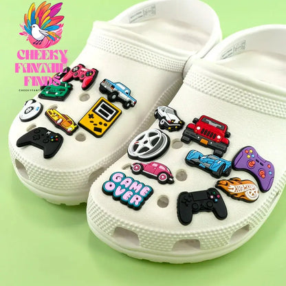 Boy Shoe Charms Car Gamepad Pins for Kids Men Cool Shoe Accessories Gift Creative DIY Decorations Buckle Fit Sandal Ornament - Cheeky Fantail Finds