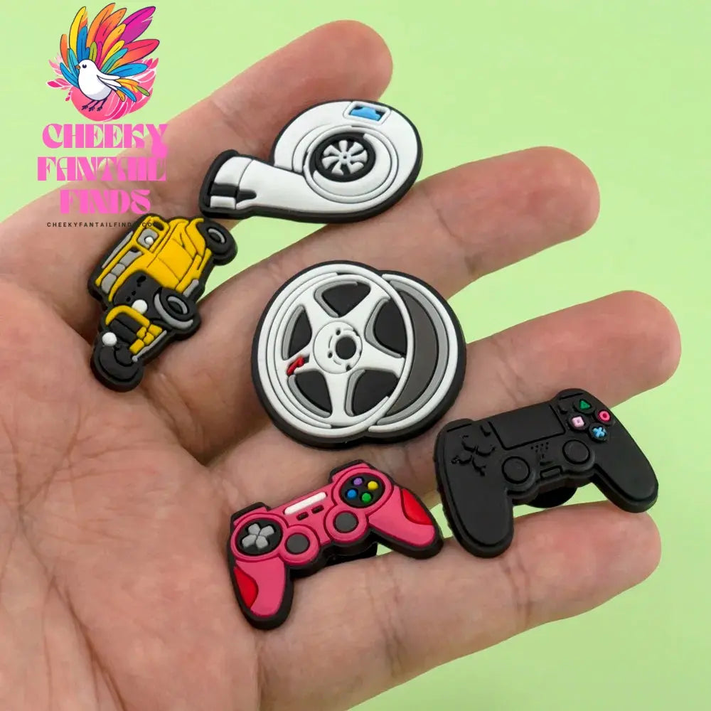 Boy Shoe Charms Car Gamepad Pins for Kids Men Cool Shoe Accessories Gift Creative DIY Decorations Buckle Fit Sandal Ornament - Cheeky Fantail Finds
