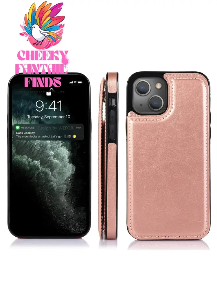 Business Wallet Case For iPhone 14 13 12 11 Pro Max 7 8 Plus Mini SE XR XS Max X Retro Flip Leather Card Holder Phone Cover Cheeky Fantail Finds