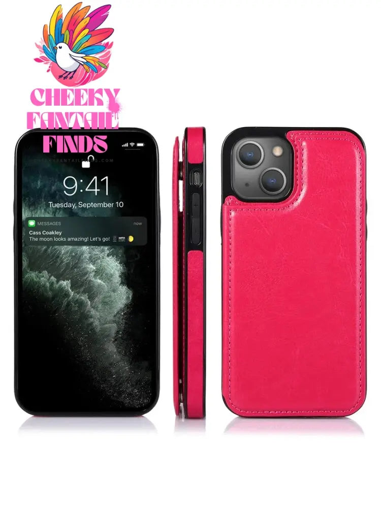 Business Wallet Case For iPhone 14 13 12 11 Pro Max 7 8 Plus Mini SE XR XS Max X Retro Flip Leather Card Holder Phone Cover Cheeky Fantail Finds