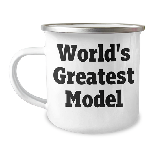 World's Greatest Model Gifts for Father's Day Stainless Steel Camping Mug, Funny Quote 'Make' Good Memories with Dad, Gifts from Family Friends, Unique Present for Him - Image 1
