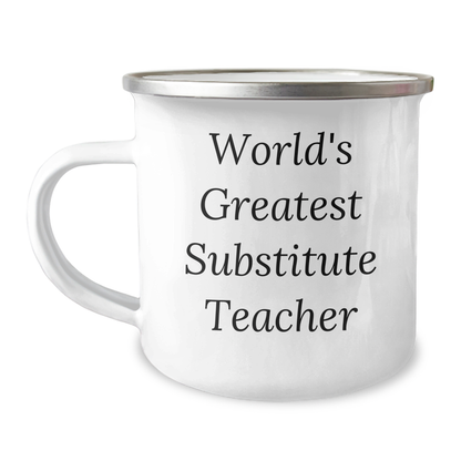 Gifts from Friends and Family, World's Greatest Substitute Teacher, Funny Camping Mug for Substitute Teacher, Father's Day Unique Gifts - Image 1