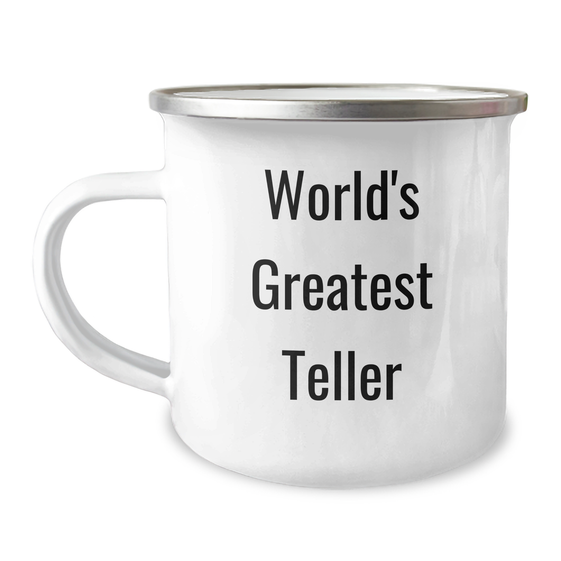 Funny Teller Gifts from Friends, World's Greatest Teller Camping Mug for Father's Day, 12 oz Stainless Steel with Enamel Finish, Gifts for Teller Enthusiasts, Men, and Women - Image 1