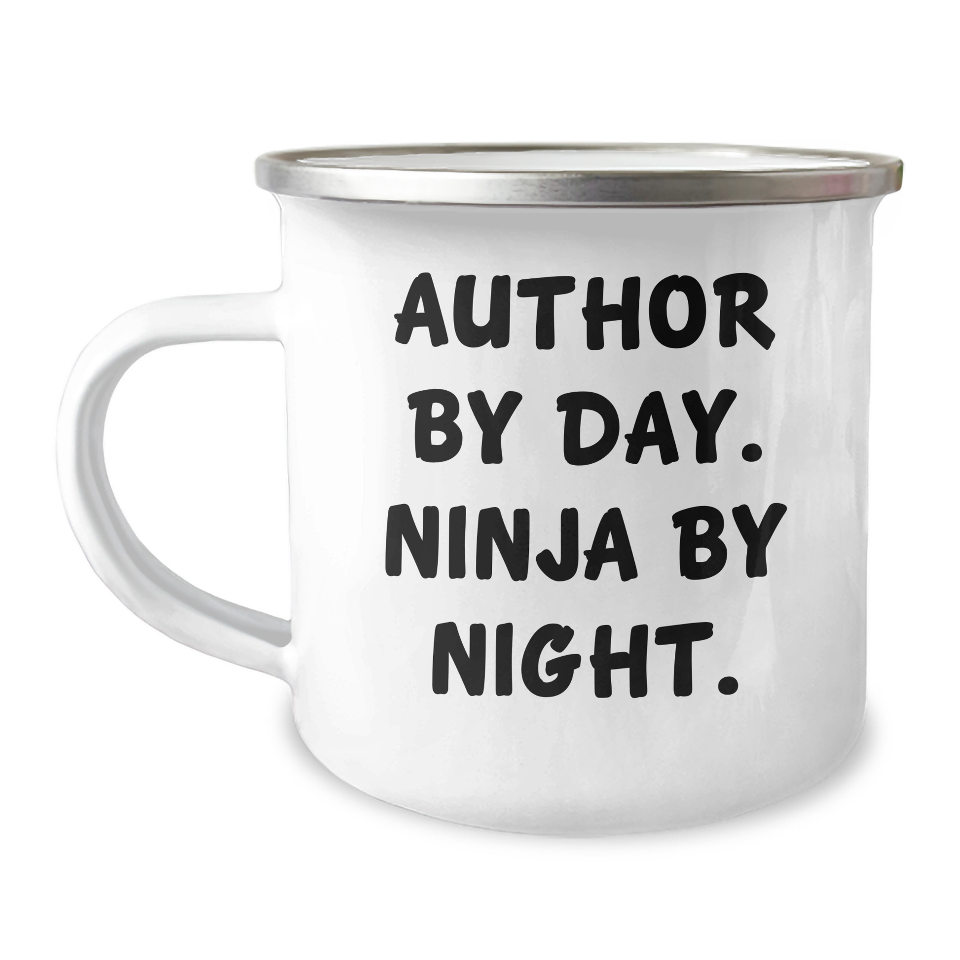 Author Gifts: Funny Camping Mug for Dad, Author By Day. Ninja By Night. - Unique Father's Day Unique Gifts from Men to Authors - Image 1