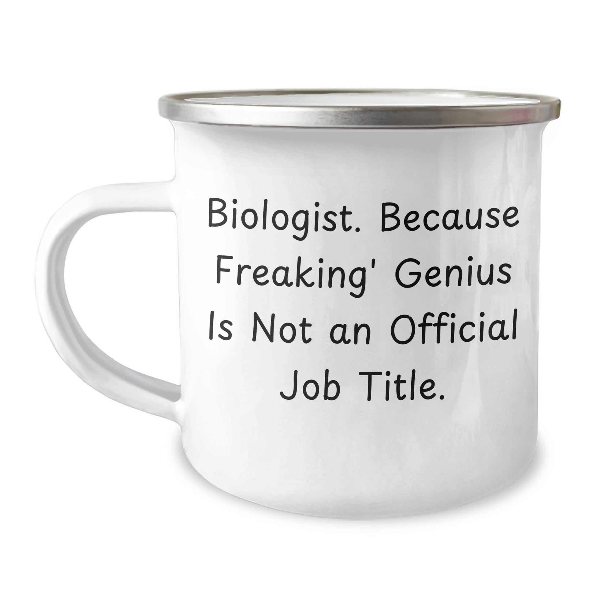 Funny Biologist Gifts for Men, Women, Friends, and Coworkers - Unique Camping Mug for Graduation - 'Biologist. Because Freaking' genius Is Not An Official Job Title.' - Image 1
