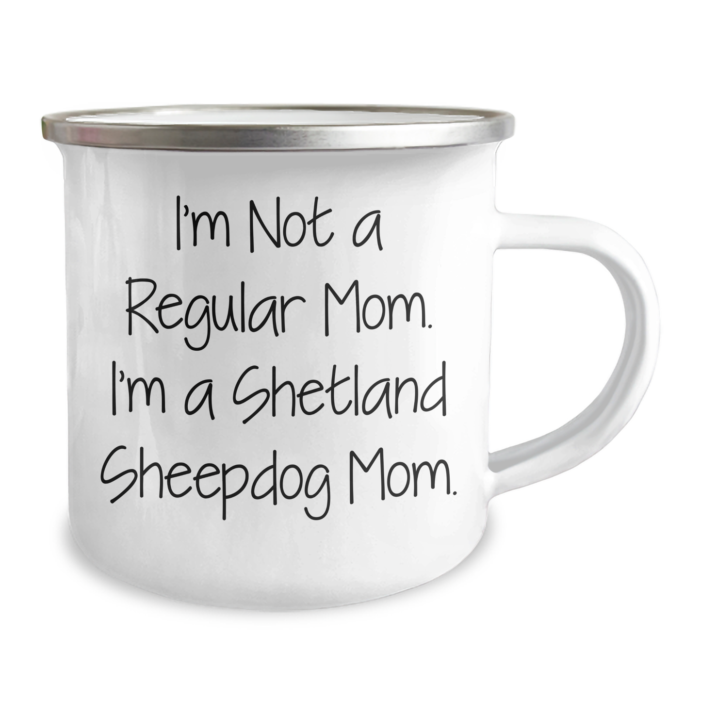 Funny Shetland Sheepdog Mom Gifts from Friends for Dad's Unique Camping Mug - Image 2