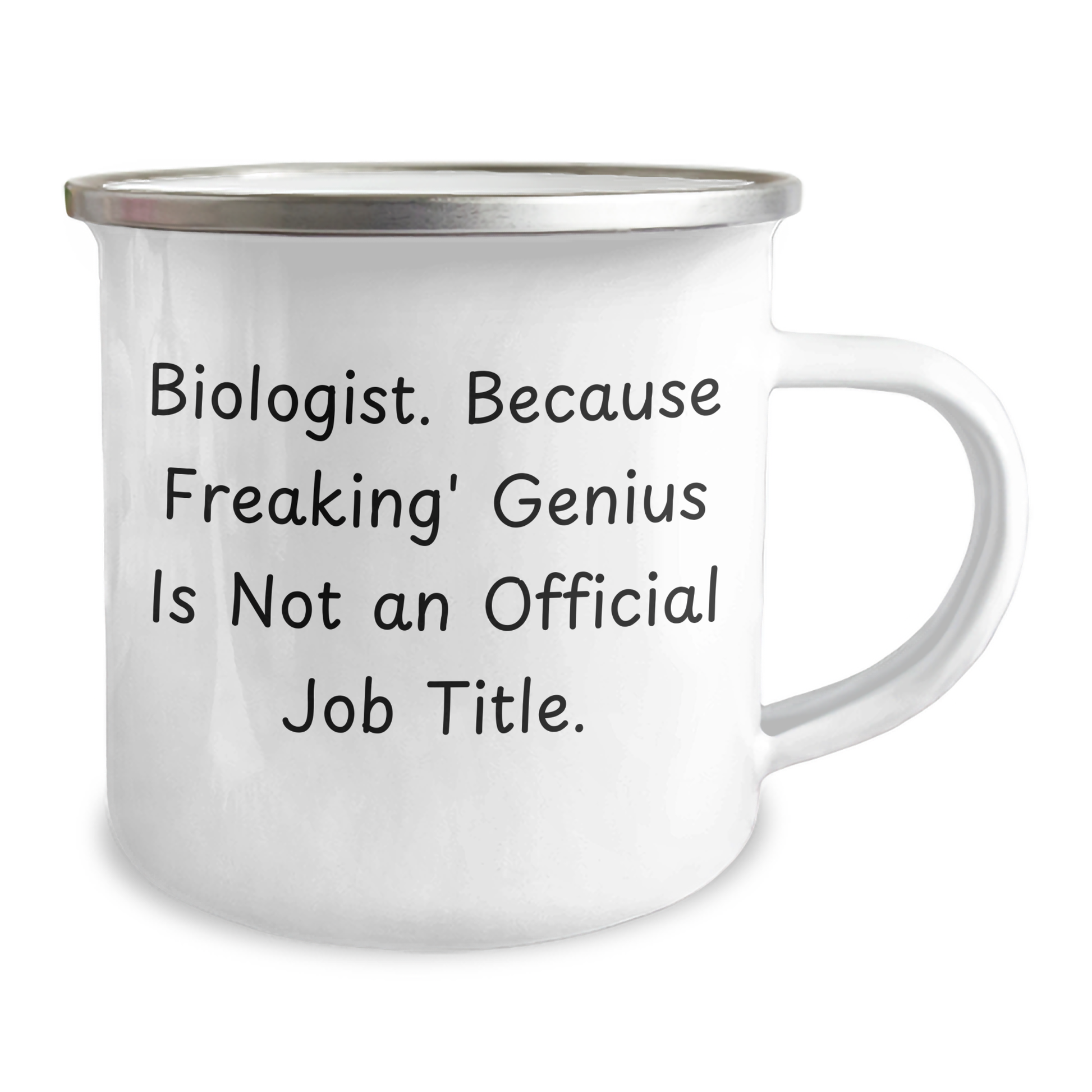 Funny Biologist Gifts for Men, Women, Friends, and Coworkers - Unique Camping Mug for Graduation - 'Biologist. Because Freaking' genius Is Not An Official Job Title.' - Image 2