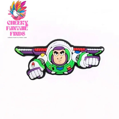 CCF 1-20Pcs Cartoon Buzz Lightyear Shoes Buckle Cute Cartoon Diy Shoes Decoration Shoes Charm Accessories Summer Sandals Clog Cheeky Fantail Finds