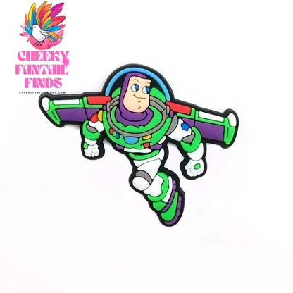 CCF 1-20Pcs Cartoon Buzz Lightyear Shoes Buckle Cute Cartoon Diy Shoes Decoration Shoes Charm Accessories Summer Sandals Clog Cheeky Fantail Finds