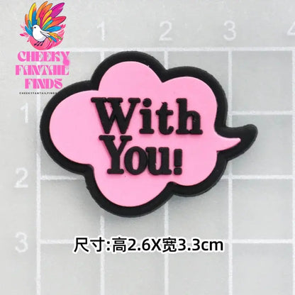 CCF  20P Cute Cartoon PVC Pink Fashion Barbie Shoe Flowers DIY Hole Shoes Sandals Charm Shoes Accessories Party Festival Gifts Cheeky Fantail Finds