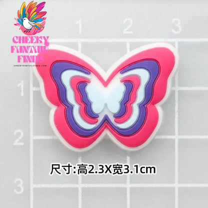 CCF  20P Cute Cartoon PVC Pink Fashion Barbie Shoe Flowers DIY Hole Shoes Sandals Charm Shoes Accessories Party Festival Gifts Cheeky Fantail Finds