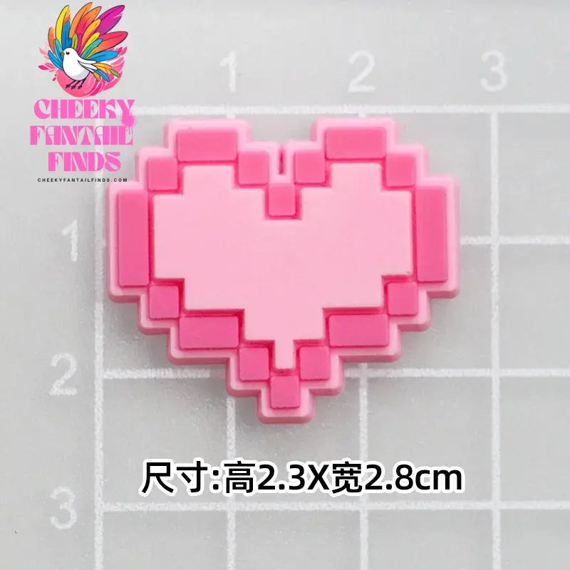CCF  20P Cute Cartoon PVC Pink Fashion Barbie Shoe Flowers DIY Hole Shoes Sandals Charm Shoes Accessories Party Festival Gifts Cheeky Fantail Finds