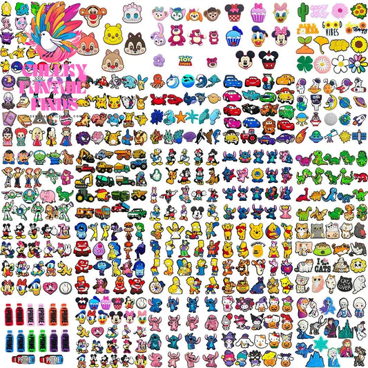 CCF 25 sets Cartoon Anime Shoe Charms Accessories PVC Shoe Decrations Wristband Buckle Kids X-mas Gifts Cheeky Fantail Finds