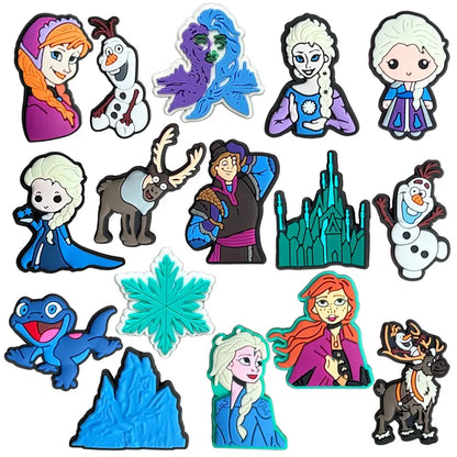 CCF 25 sets Cartoon Anime Shoe Charms Accessories PVC Shoe Decrations Wristband Buckle Kids X-mas Gifts Cheeky Fantail Finds
